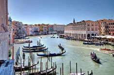 Die Gondeln in Venedig